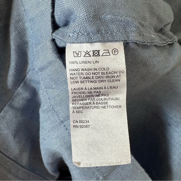 Saks Fifth Avenue Linen Chambray Sleeveless Blue Romper Size M - Picture 9 of 9